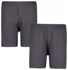 Adamo 129602 Boxershorts 2-pack Donkergrijs