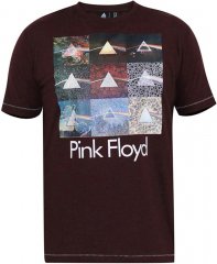 D555 DIVISION Official Pink Floyd Printed T-Shirt Burgundy