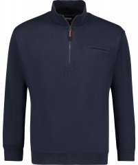 Adamo 159305 Sweater met opstaande kraag en rits Donkerblauw