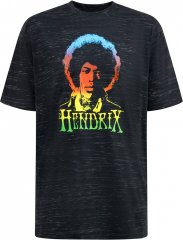 D555 Hendrix Official Jimi Hendrix Printed Crew Neck T-Shirt Black Reno