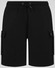D555 Robinson 1 Fleece Cargo Shorts met Elastische Taille Zwart