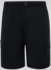 D555 Thomas Stretch Shorts met Elastische Taille Zwart
