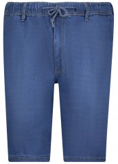 Adamo 199110 Spijkershort met elastische taille Middenblauw