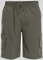 D555 Nick Korte broek met zakken en elastische taille Khaki