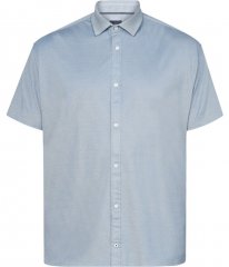 North Latitude 61116 Gemêleerd Piqué Shirt Korte Mouw Blauw