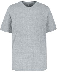 JP1880 702415 T-shirt met V-hals Grijs gemêleerd