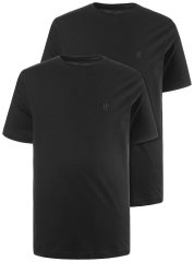 JP1880 702637 T-shirt met ronde hals 2-pack Zwart