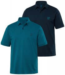 JP1880 704317 Poloshirt 2-pack Petrolblauw/Donkerblauw