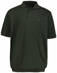 JP1880 712617 Poloshirt met buikpasvorm Donkerolijf