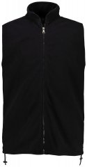 JP1880 723305 Fleecebodywarmer met opstaande kraag Zwart