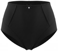 Ulla Popken 809385 Corrigerende slip met kant Zwart