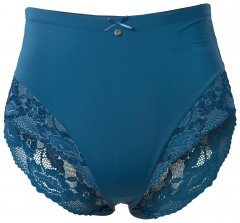 Ulla Popken 809385 Corrigerende slip met kant Petrol