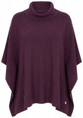 Ulla Popken 820620 Ponchotrui met col Pruim