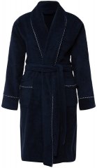 Ulla Popken 826794 Badstof badjas Donkerblauw