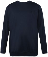 JP1880 827128 T-shirt met lange mouwen en buikpasvorm Donkerblauw