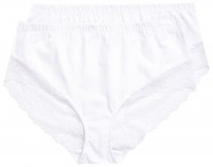 Ulla Popken 830094 Slips met kant 2-pack Wit