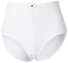 Ulla Popken 834307 Corrigerende slip met kant Gebroken wit
