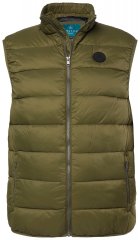 Boston Park 460 Bodywarmer gewatteerd met opstaande kraag Olijfgroen