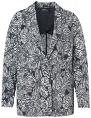 Ulla Popken 838656 Blazer met bloemen Wit