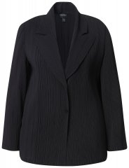 Ulla Popken 839843 Geplisseerde blazer Zwart