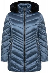 Ulla Popken 842013 Gewatteerd jack Denimblauw