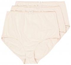 Ulla Popken 842435 Slips met hoge taille 3-pack Beige