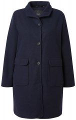 Ulla Popken 843058 Wollen jas Donkerblauw