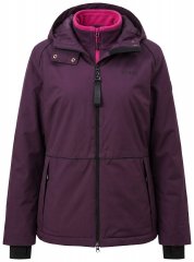 Ulla Popken 843105 Waterdichte HYPRAR functionele jas met golfpatroon Pruim