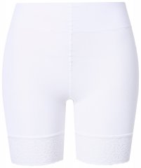 Ulla Popken 845319 Anti-schuur shorts met kant Wit