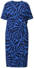 Ulla Popken 848162 Bedrukte midi-jurk Donkerblauw