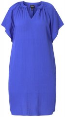 Ulla Popken 848526 Jurk van linnenmix met zakken Blauw
