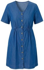 Ulla Popken 848597 Blousejurk Denimblauw