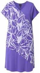 Ulla Popken 849033 Bedrukte chiffon jurk Lila