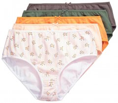 Ulla Popken 849098 Gebloemde slips 6-pack Oranje