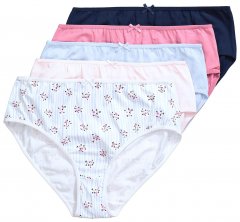 Ulla Popken 849098 Gebloemde slips 5-pack Lichtblauw