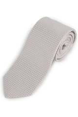 JP1880 849125 Stropdasset extra lang Mat zilver