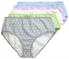 Ulla Popken 849202 Bedrukte slips 6-pack Grijs
