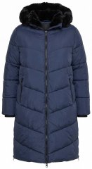 Ulla Popken 850041 Gewatteerde jas Donkerblauw