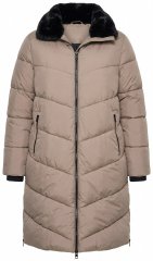 Ulla Popken 850041 Gewatteerde jas Taupe
