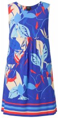 Ulla Popken 850367 Bedrukte jersey jurk Donkerblauw
