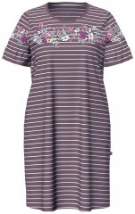 Ulla Popken 850401 Gebloemd nachthemd Bruin