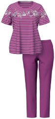 Ulla Popken 850403 Pyjama met bloemenprint Violet