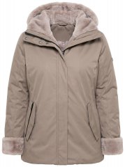 Ulla Popken 850509 Jas van imitatiebont Taupe