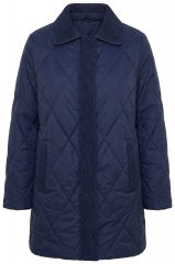 Ulla Popken 851123 Gewatteerd jack Donkerblauw