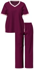 Ulla Popken 851245 Pyjama Bessenrood