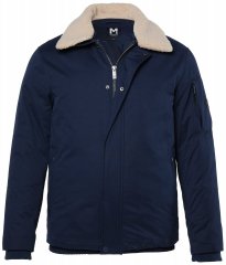 Men+ 369 Jack bellyfit met teddykraag Donkerblauw