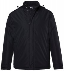 Men+ 552 Jack met capuchon en lichte voering Zwart
