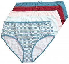 Ulla Popken 851725 Bedrukte slips 5-pack Lila