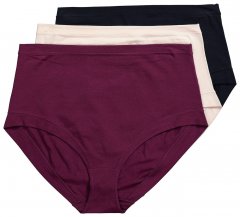 Ulla Popken 851736 Slips met hoge taille 3-pack Zwart