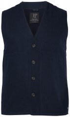 JP1880 851800 Tweed gilet met visgraatmotief Donkerblauw